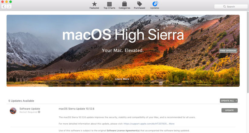 نسخه‌های جدید macOS همواره رایگان هستند در کامپیوتر