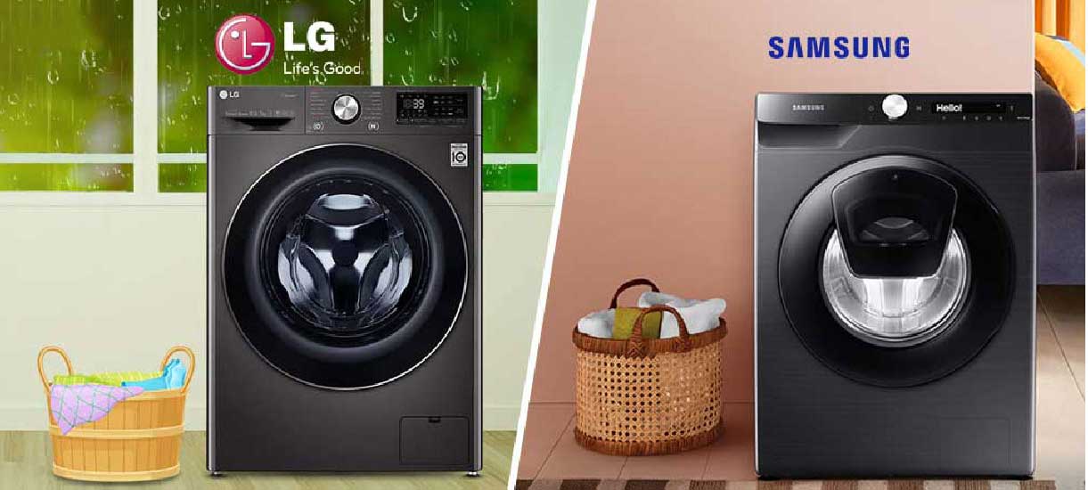 ماشین لباسشویی ال جی با سامسونگ